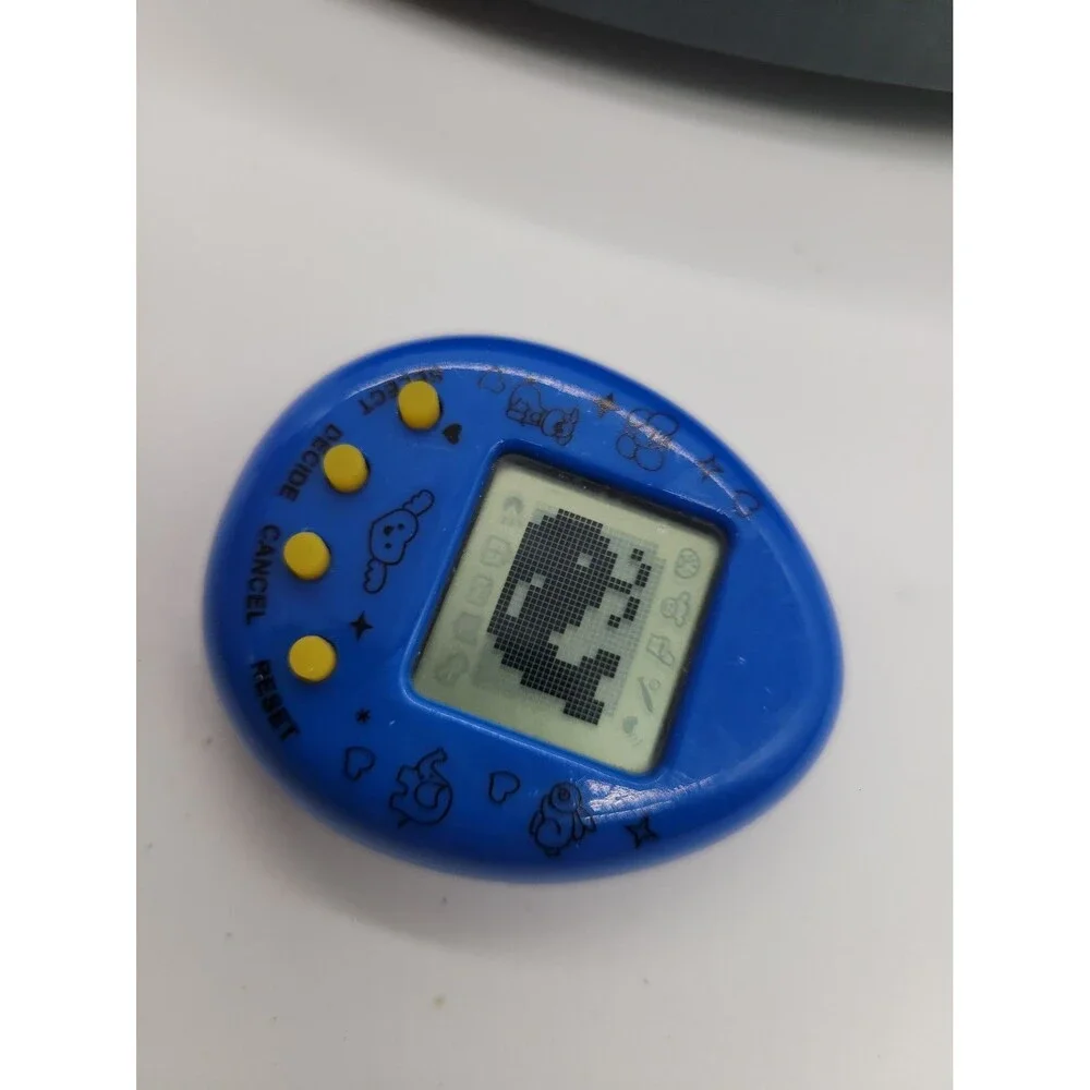 Retro 168-in-1 Virtual Pet Handheld Digital Game Blue Yellow - Tested Works